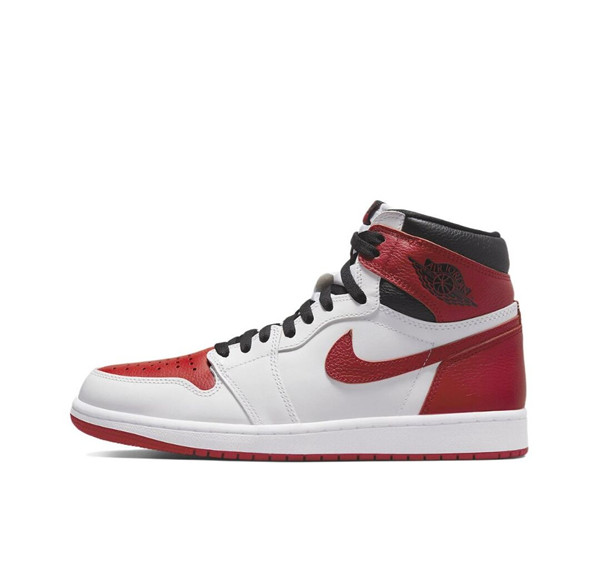 Women's Running Weapon Air Jordan 1 White/Red Shoes 0179 Women's Running Weapon Air Jordan 1 White/Red Shoes 0179